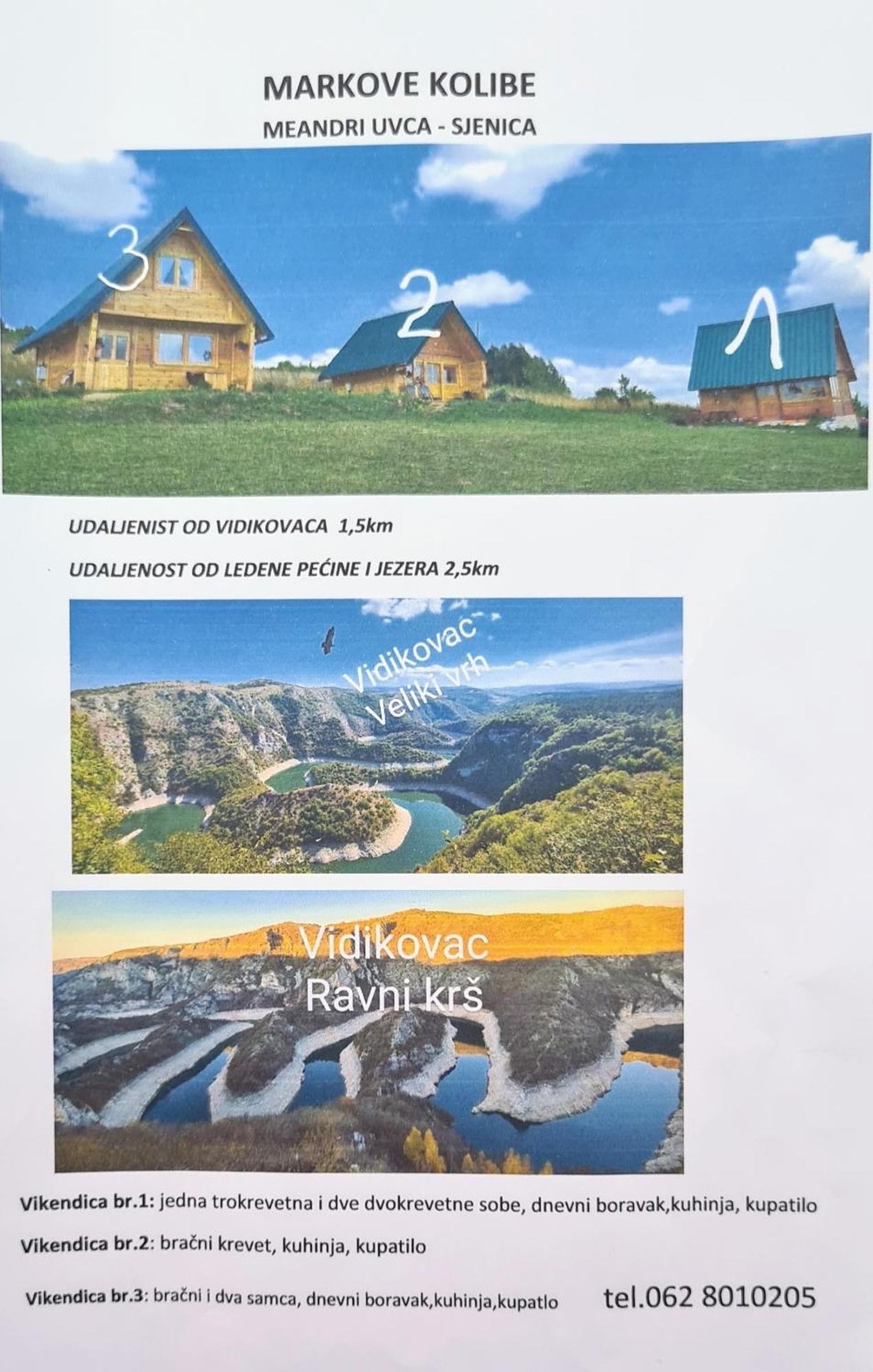 Markove Kolibe 3, Uvac 谢尼察 客房 照片